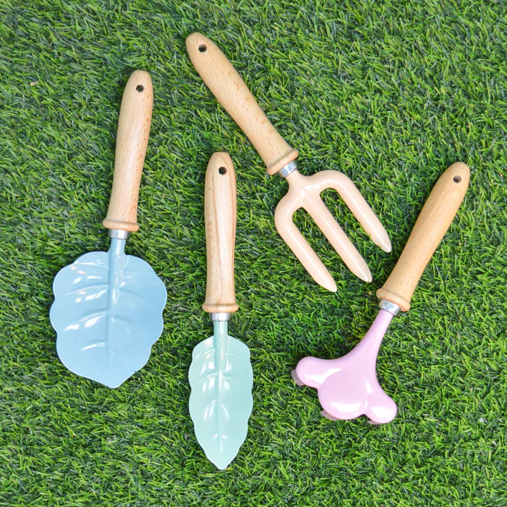 Набор садовых инструментов 4шт (рыхлитель, лопатка 2шт, вилка) "Inbloom"