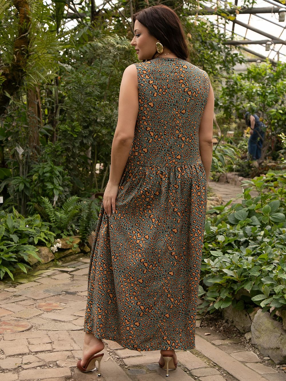Сарафан Нерея (зеленый/лео) П15605-1М LT Collection