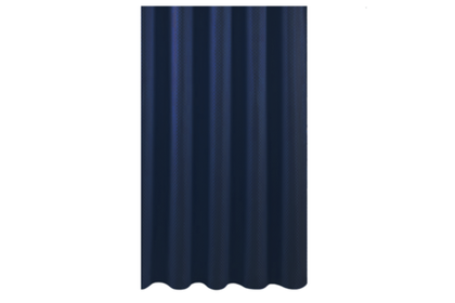 Штора для ванной Home One Checkered, 180х180, полиэстер, темно-синий