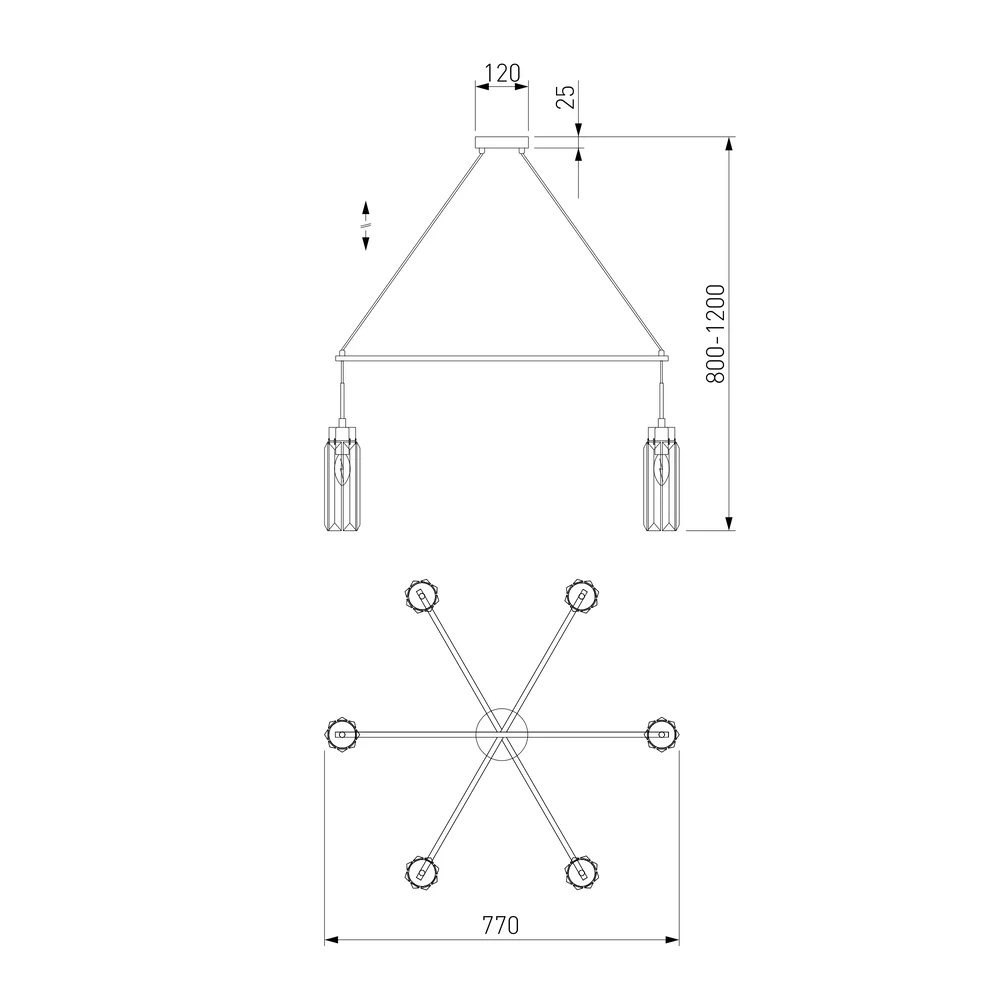 Подвесная люстра Eurosvet GILIAN 4690389203138