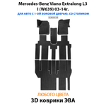 Автомобильные коврики ЭВА с бортами для Mercedes-Benz Viano Extralong L3 I (W639) 03-14г.