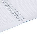 Тетрадь обложка пластик, А4 80 л., гребень мягкий, вырубка для ручки, клетка, BRAUBERG, голубой, 405370