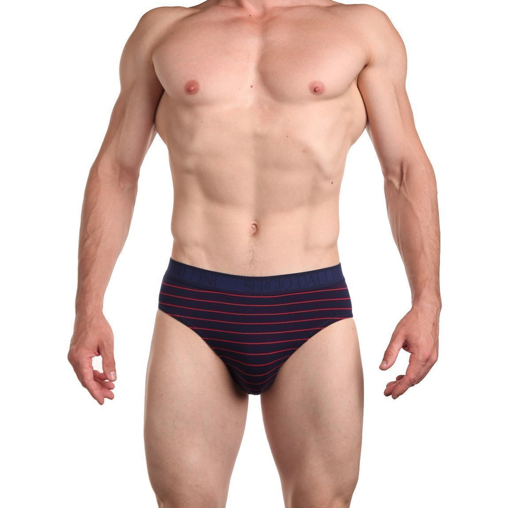 Мужские трусы-слипы из премиального материала на основе хлопка (Размер: L) (Цвет: темно-синий)