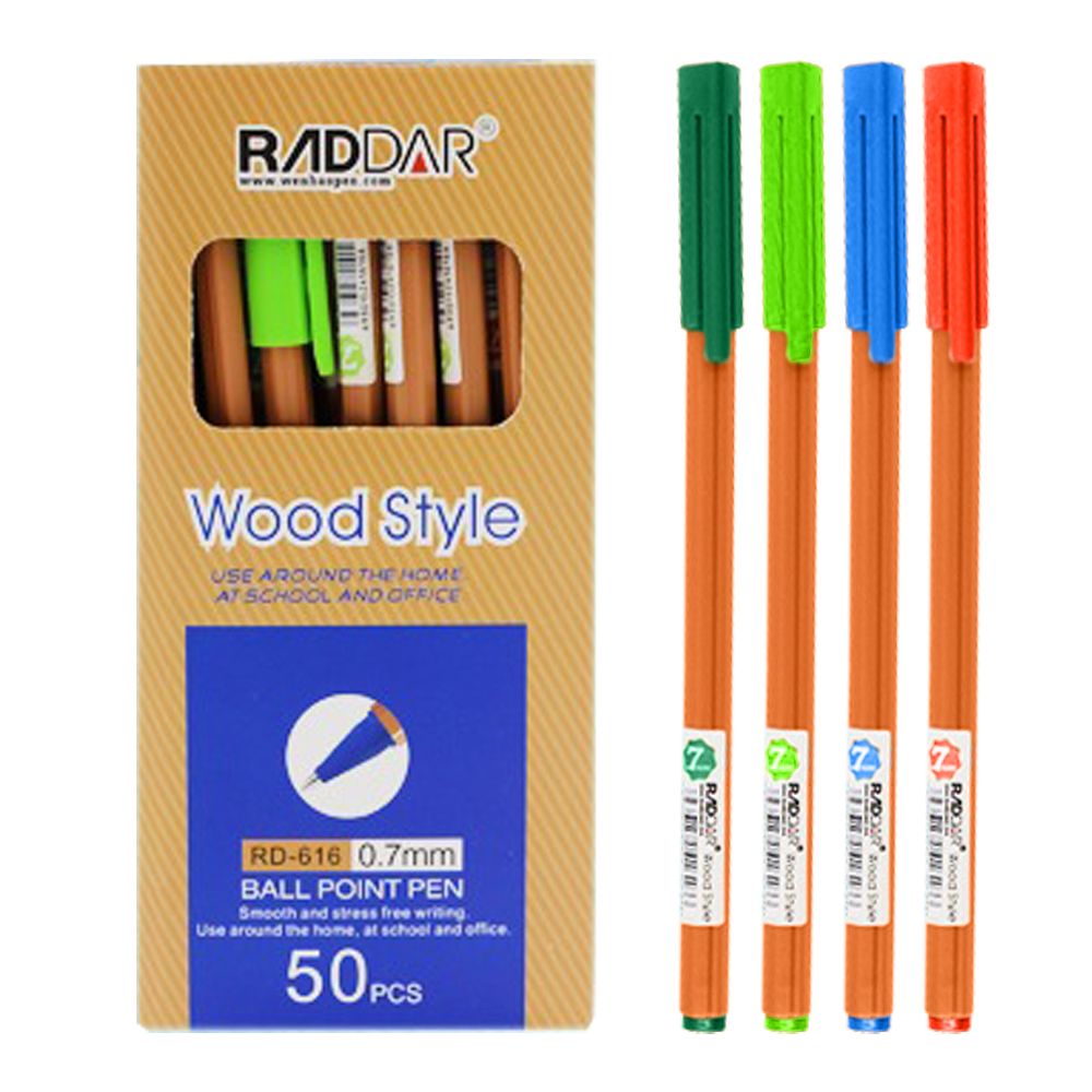 Ручка шариковая, масляная, Basir, синие чернила, серия &quot;Wood Style&quot;, 50 шт