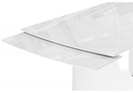 Керамический стол Woodville Готланд 180(240)x90 statuario titan gloss, белый