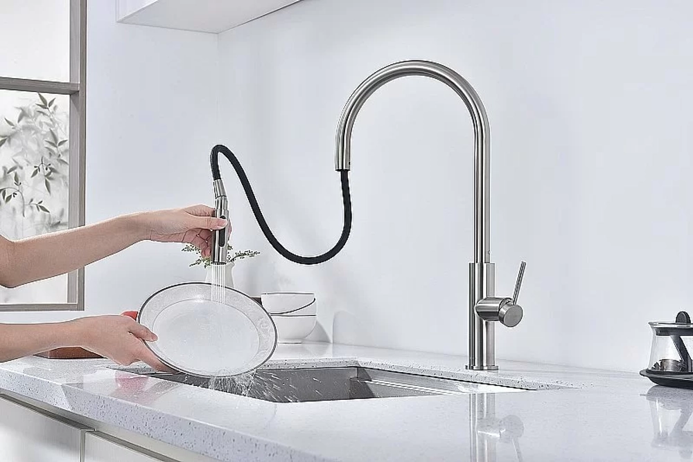 Смеситель для кухни Paulmark Senso Se215180-BS брашированная сталь