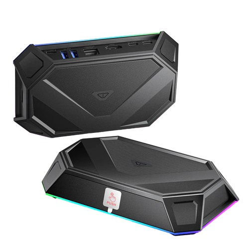 Док-станция JSAUX 8-Port RGB Docking Station HB0801, Black (Черный)