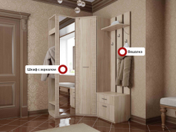 Прихожая "Элана" Дуб сонома/ Бодега белая