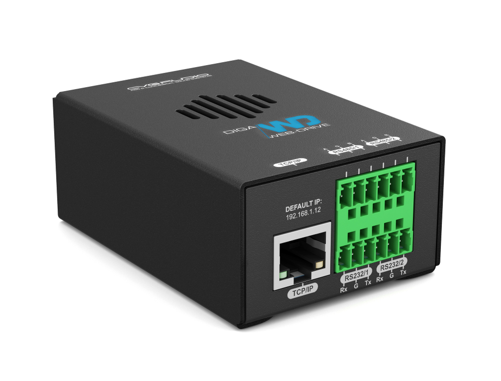 CVGAUDIO WEB-DRIVE Миниатюрный программируемый контроллер управления, 2xRS232, 2xRS485, TCP/IP, 2xLogic in/out, DC 12V