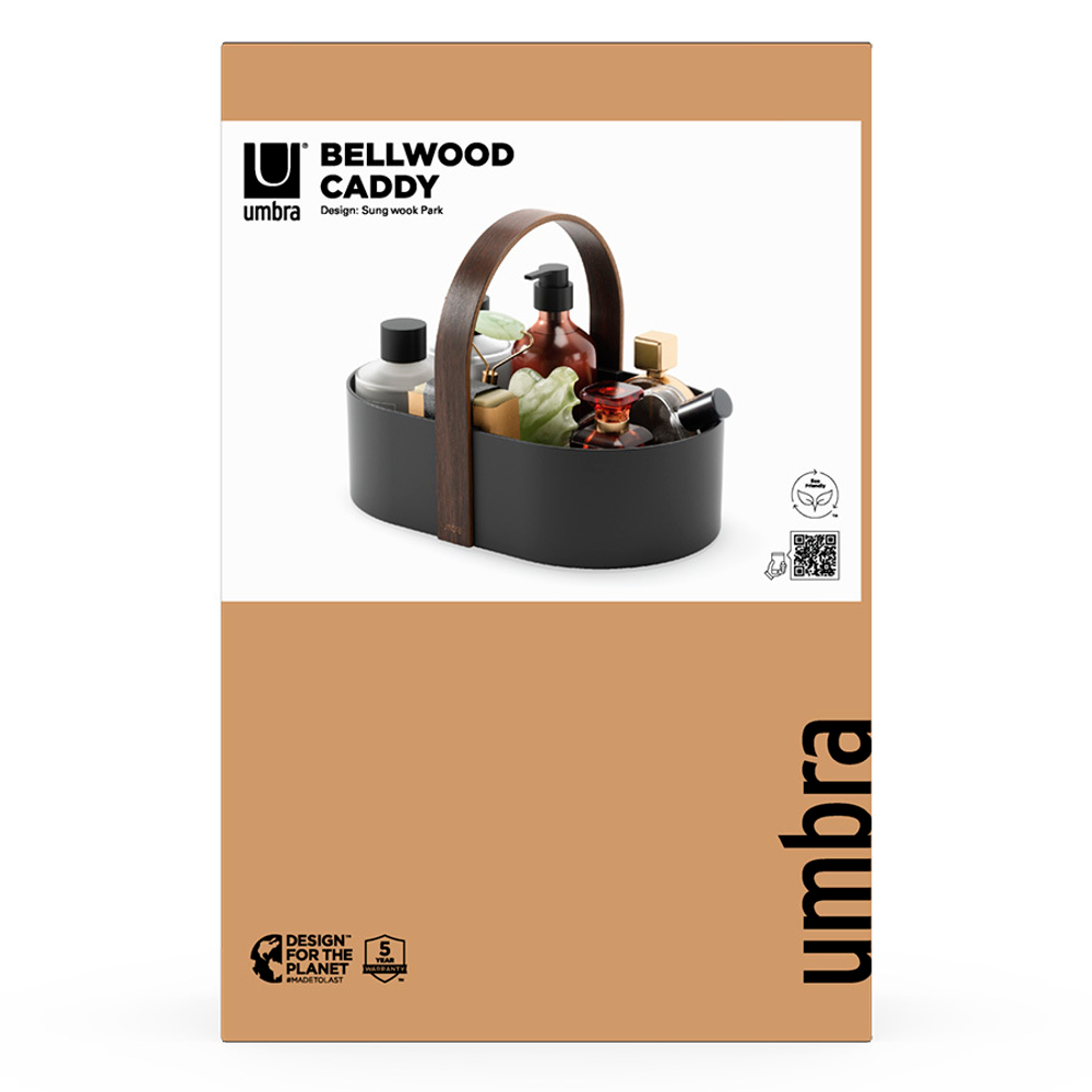 Органайзер bellwood caddy, 30х23 см, черный/орех