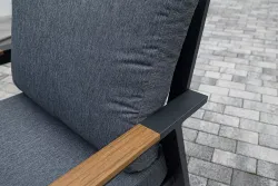 "Орхидея" лаунж-зона 4-местная из алюминия, цвет темно-серый