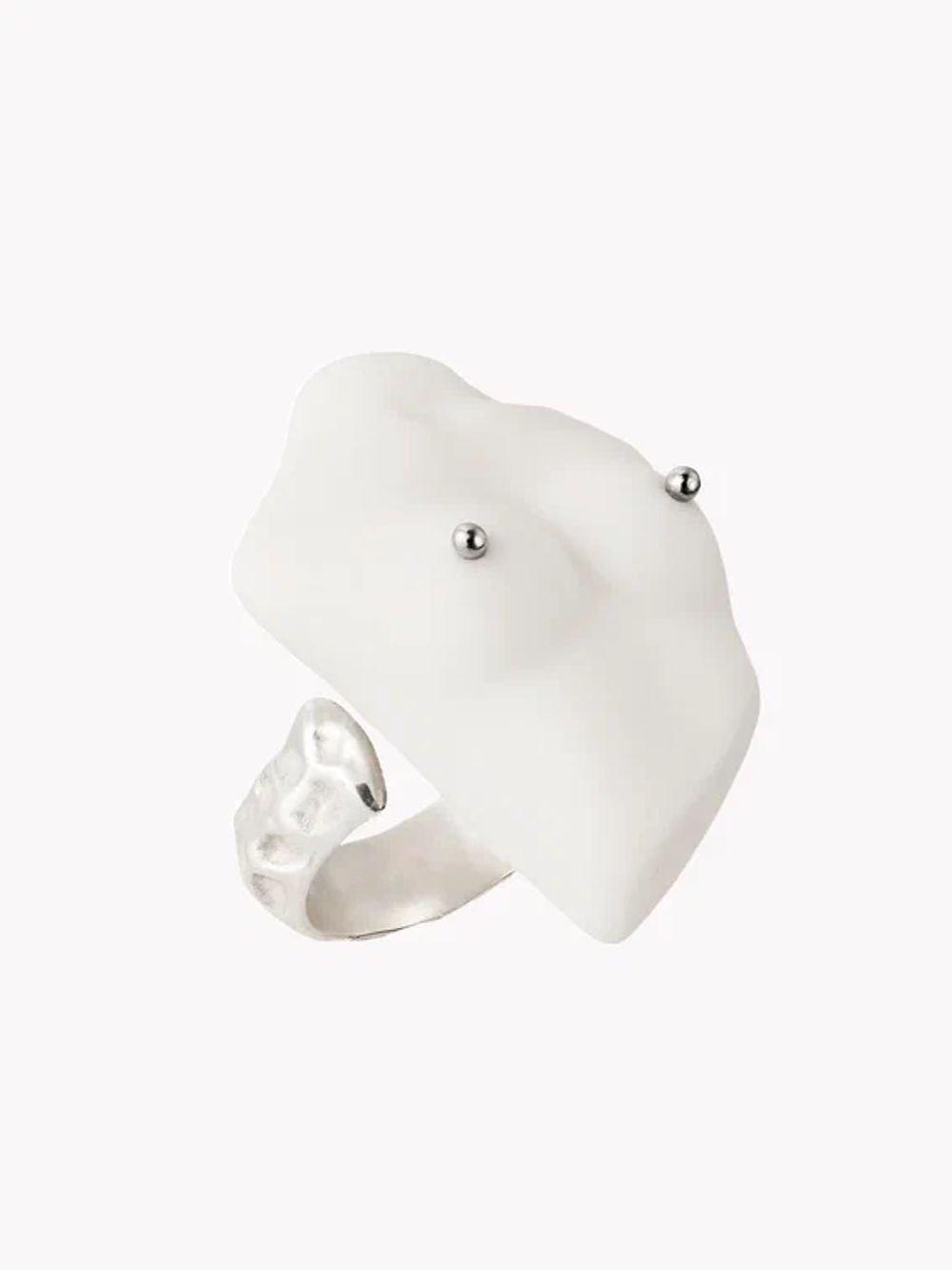 Кольцо Афродита, белый фарфор