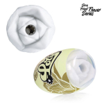 Белый нереалистичный мастурбатор 15см в форме бутона цветка Bior Toys Sexy Friend Flower Lotus SF-70283