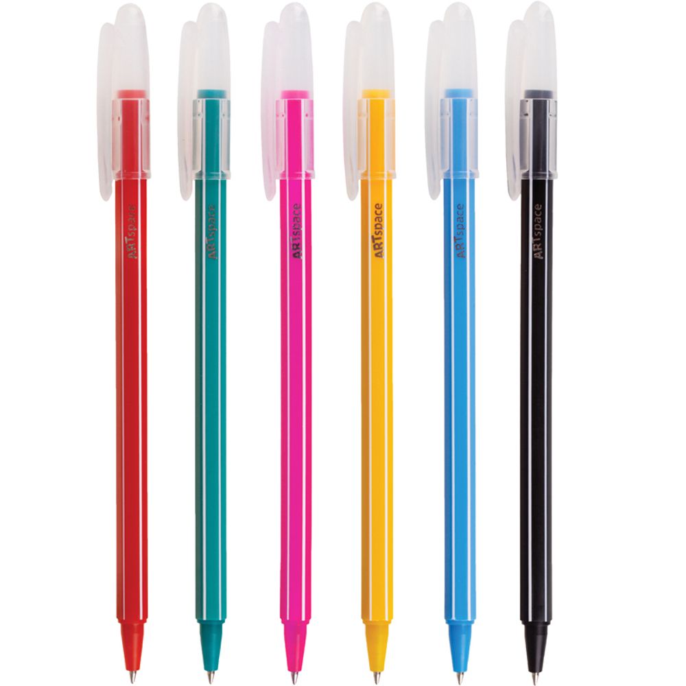 Набор шариковых ручек ArtSpace 6шт., 06цв., 0,7мм, европодвес