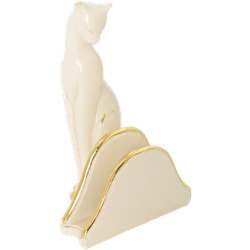 Салфетница Кошка Грация Айвори
