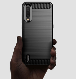 Чехол для Xiaomi Mi 9 Lite (A3 Lite, CC9) цвет Black (черный), серия Carbon от Caseport