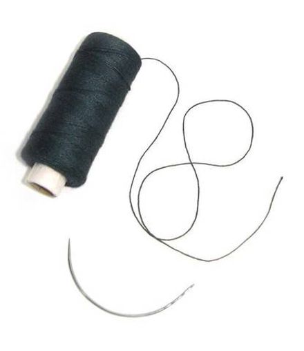 Balmainhair Нить для вшивания тресса Цвет черный SBW thread, 1 weaving needle black