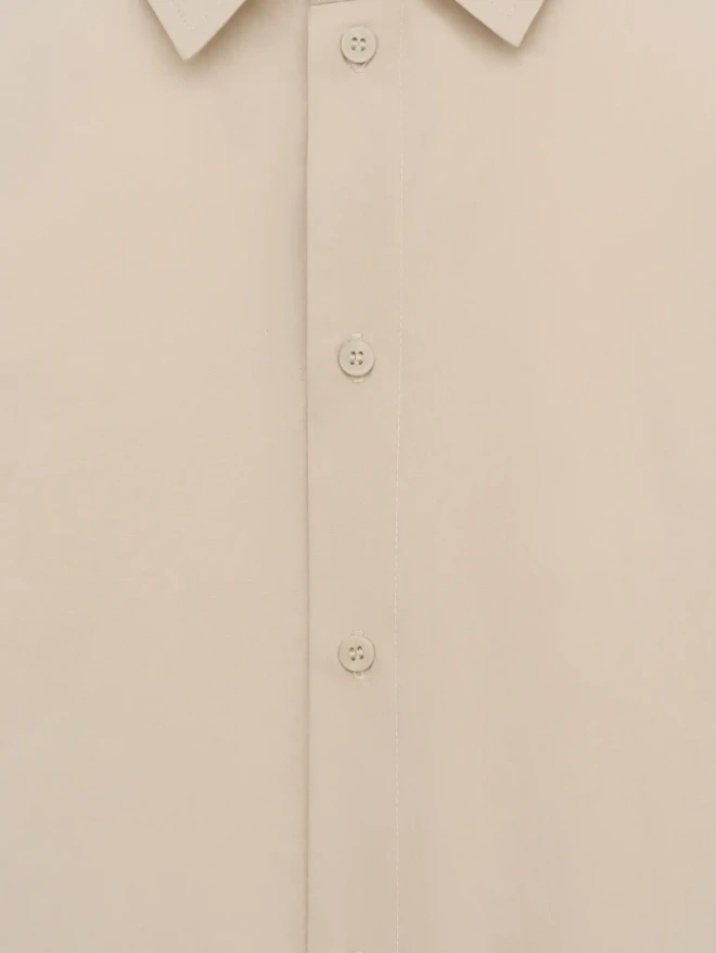 Рубашка из итальянского хлопка бежевая