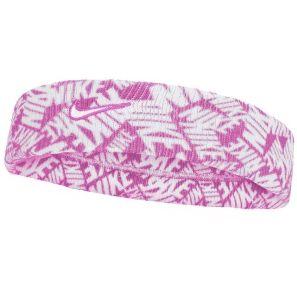 Повязка на голову теннисная Nike Swoosh Headband - playful pink/white