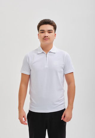 Поло на молнии SHANYRAQ WHITE