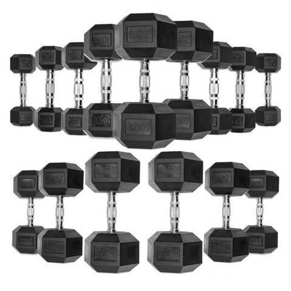 Гантель обрезиненная неразборная 15+15кг