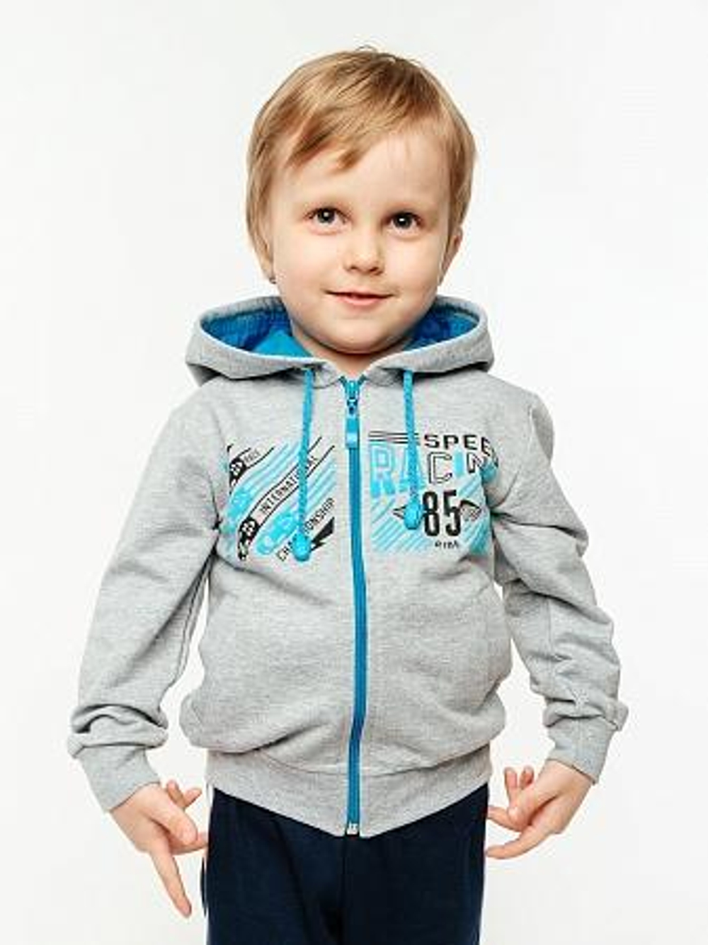 Толстовка для мальчиков "Неон Гонки" на молнии. р. 92. 77318