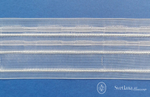 Шторная лента Bandex WALZER 1:2.0 P2, групповые складки, цвет прозрачный (ширина 70 mm)