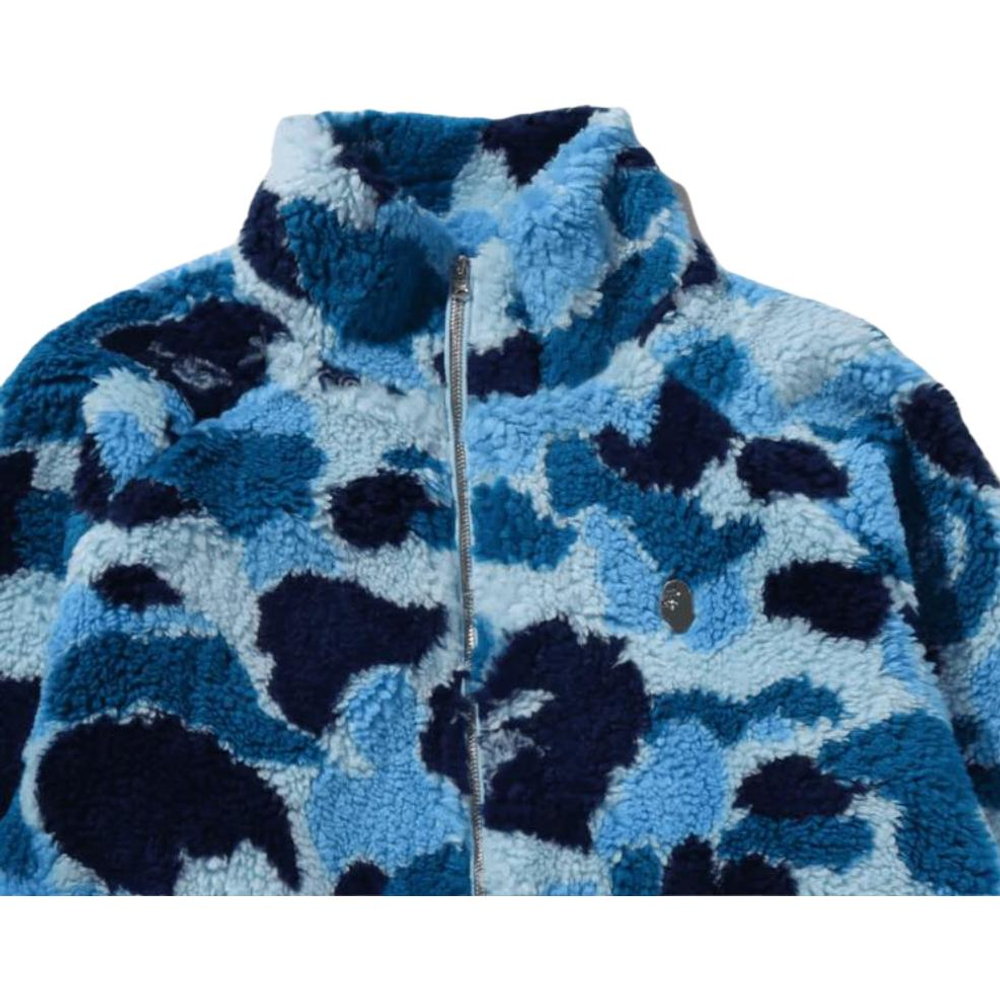 A Bathing Ape Bathing Ape Fw25 Velvet Feel Coat синий
