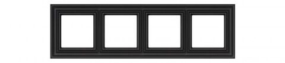 Рамка 4 постовая черный матовый LIREGUS RETRO