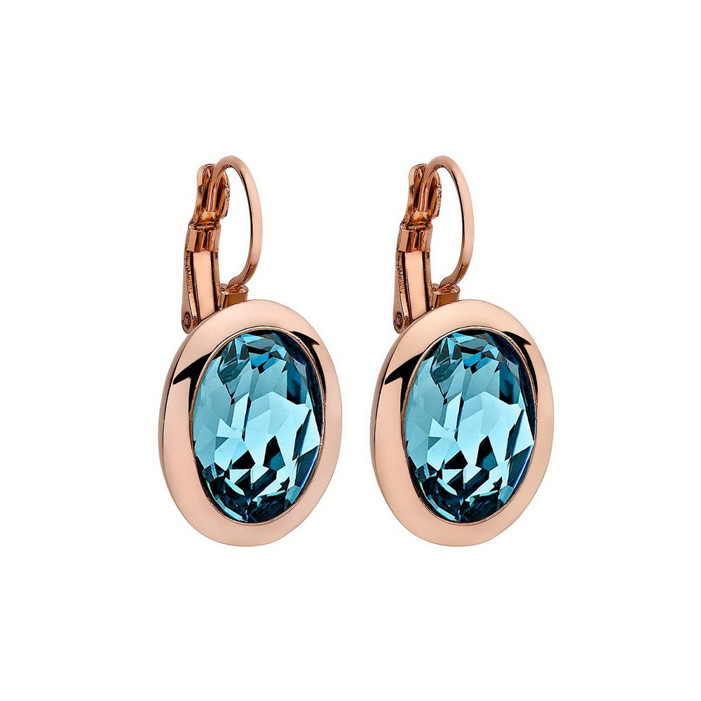Серьги Qudo Tivola aquamarine 303017 BL/RG