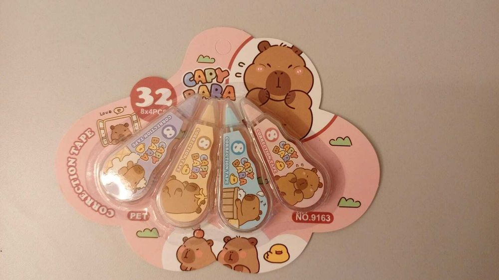 Корректирующая лента &quot;Capybara&quot;, 4 шт*8м