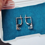 Ювелирные швензы, английский замок, родий, люкс фурнитура