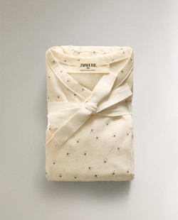 ZARA HOME НАБОР ДЕТСКИХ БОДИ С ПРИНТОМ, ЖЕЛТОВАТО-БЕЛЫЙ