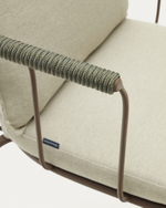 Salguer Стул из веревки и стали окрашенный в коричневый цвет