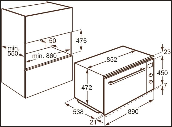 Электрический духовой шкаф AEG BE 6915001 M