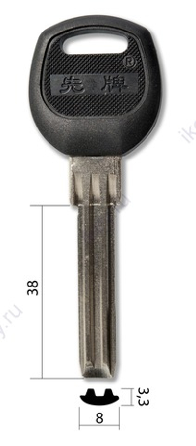 Заготовка вертикального ключа 10124 PAN-PAN 3X