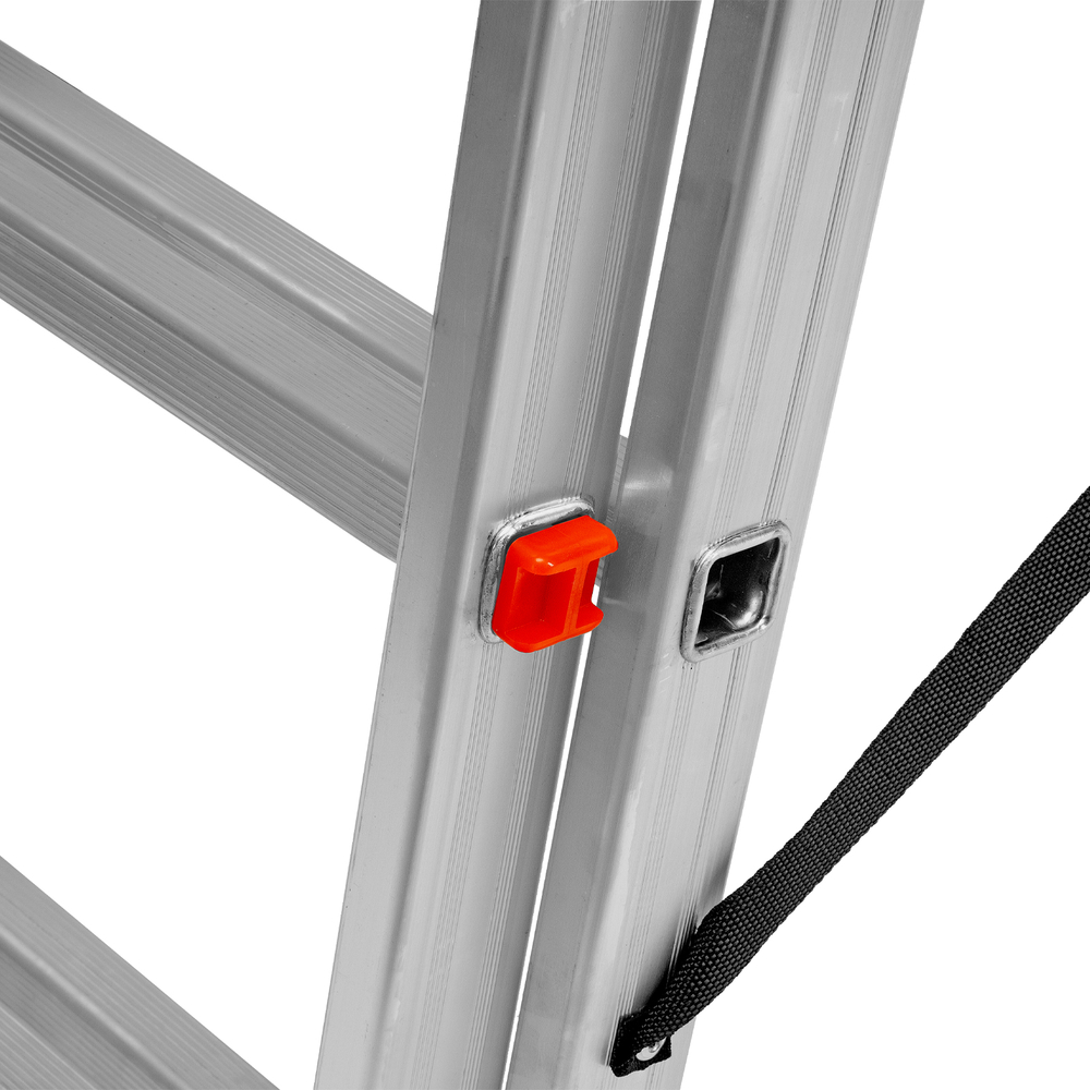 Лестница Сибртех трехсекционная 10 ступеней, алюминиевая