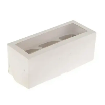 Коробка для 3-х капкейков 25*10*10 см