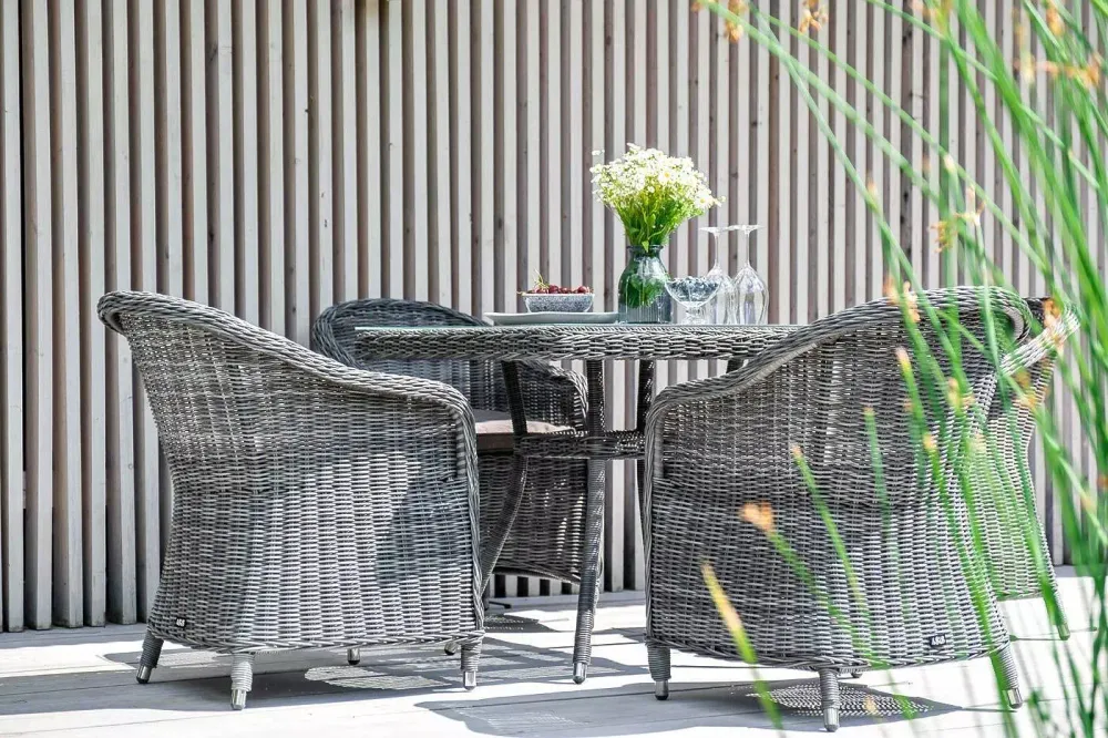 "Фредо" обеденная группа плетеная, цвет графит