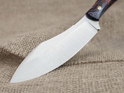 Нож для бушкрафта "Канадец XL", сталь VG-10/Elmax, рукоять микарта (фиолетовая)