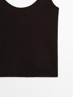 Massimo Dutti Топ на тонких бретелях - Limited Edition, коричневый