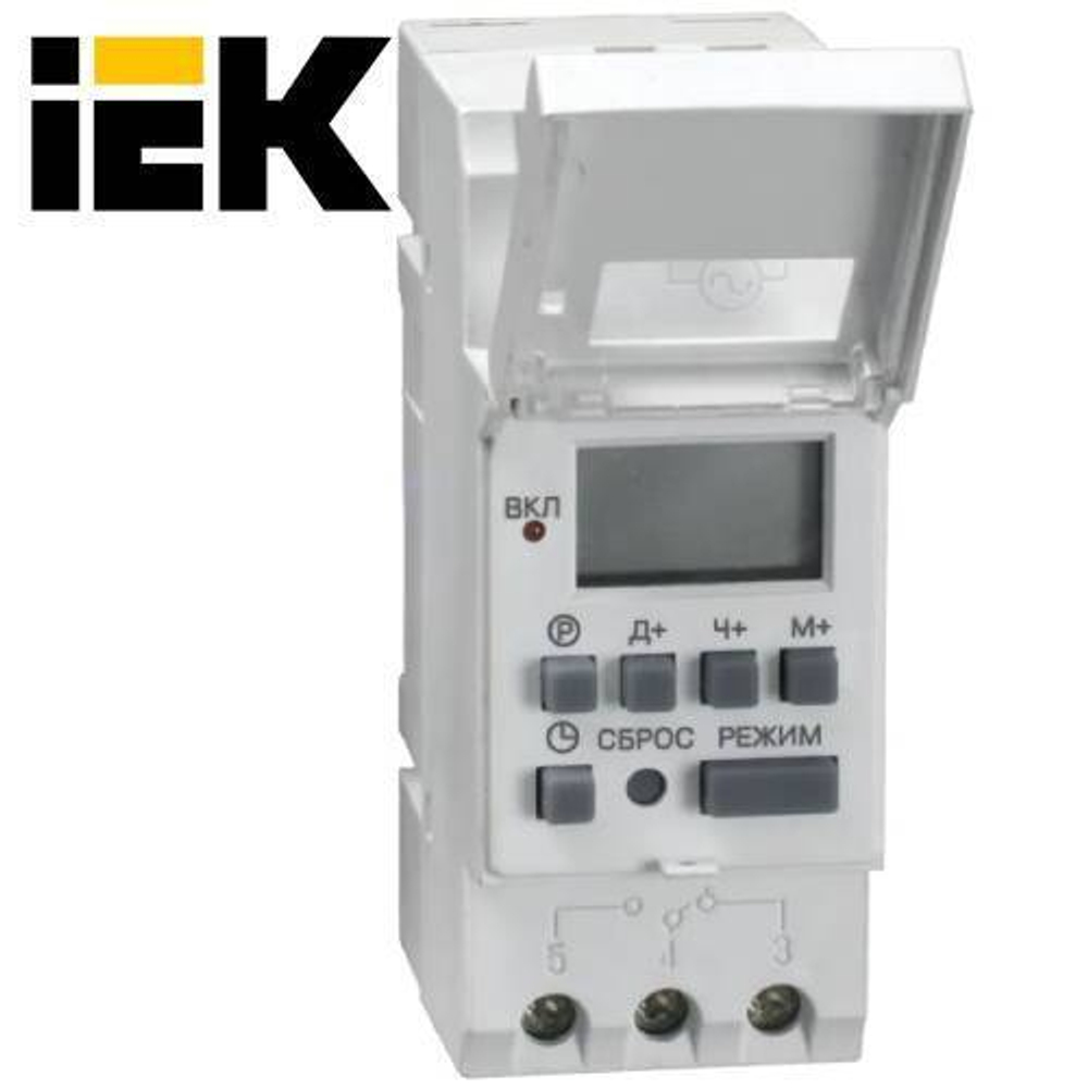 Таймер ТЭ15 МТА 10-16 цифровой 16А 230В на DIN-рейку IEK/МТА10-16
