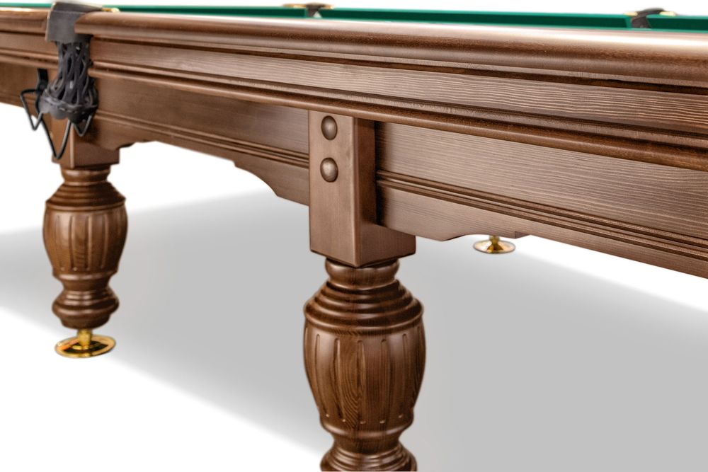 Бильярдный кий для русской пирамиды стол Weekend "Русский Гранд" (12 футов, 8 ног, 45мм камень) борта дуб, лузы премиум