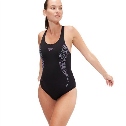 Купальник SPEEDO Placement Muscleback, 8-00305816854-6854, р.32 (рос.44), черный