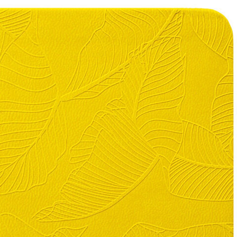 Ежедневник датированный 2022 А5 138x213 мм BRAUBERG "Foliage", под кожу, желтый, 112821