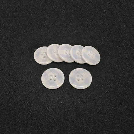 Т142 декор пришив.элемент, 15 мм, цв.бел/гол клетка