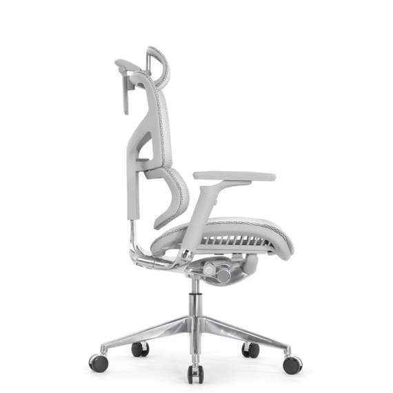 Кресло EXPERT 2 SAIL HSAM 01-G NEW (подлокотник 6D(360), подголовник 5D,сетка белая / каркас серый)