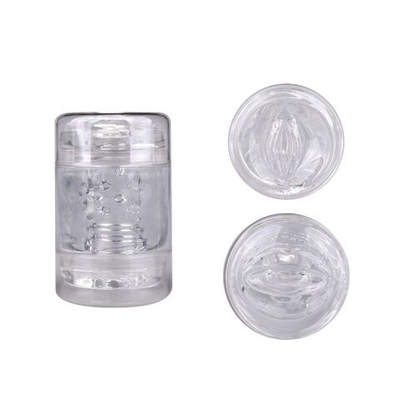 Прозрачный двусторонний мастурбатор Joy Cup - вагина и рот (Цвет: прозрачный)