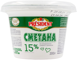Сметана Food Master 15%  200 гр