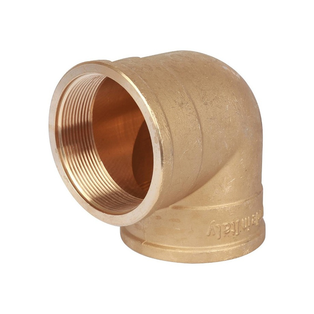 Отвод 90° с внутренней резьбой STOUT SFT 0013 - 2"1/2 (для стальных труб, латунь без покрытия)